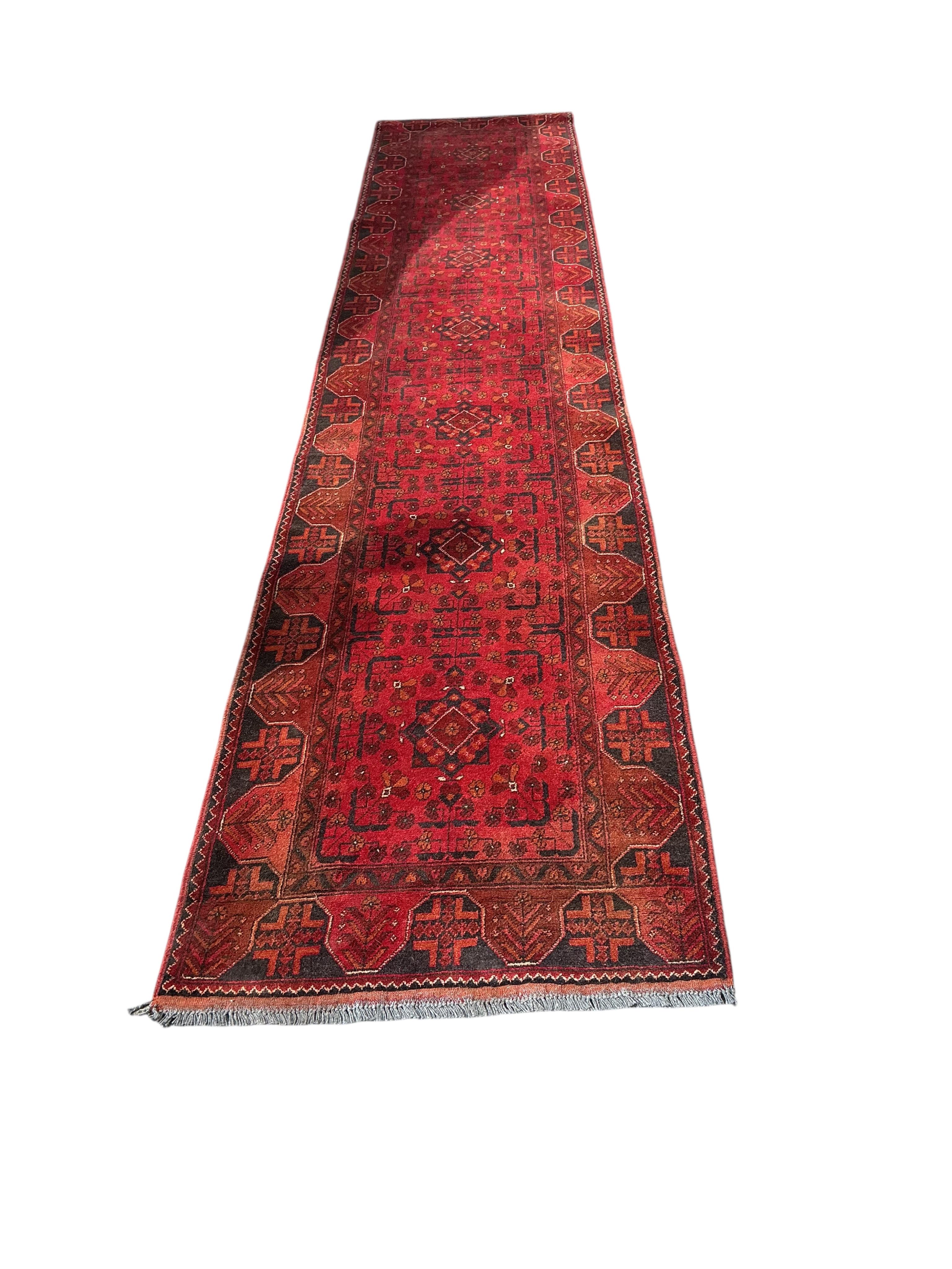 A modern Afghan Khan Mohammadi runner, 395 x 82cm